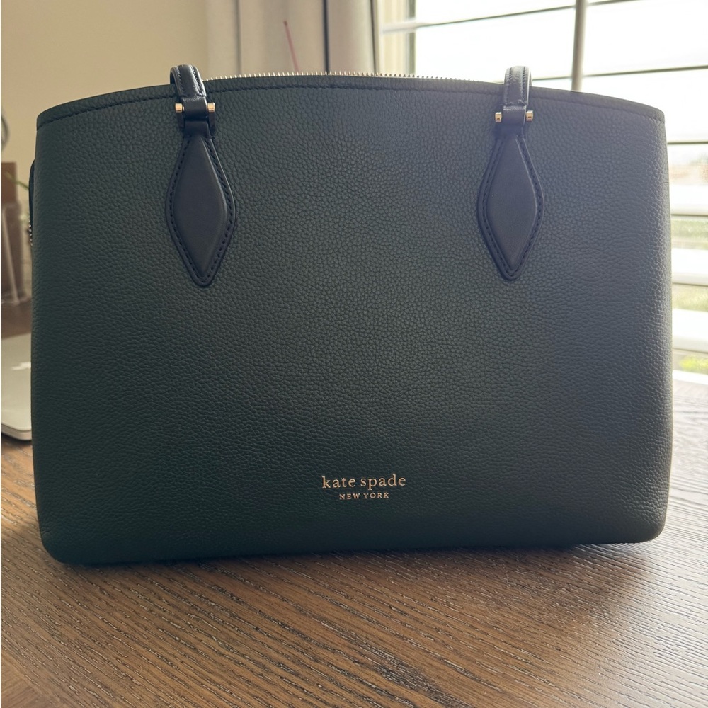 Kate Spade Zeezee Large Work Tote in Forest Green